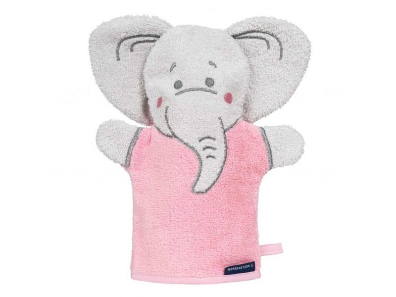 Morgenstern Waschhandschuh-Figur Elefant rosa