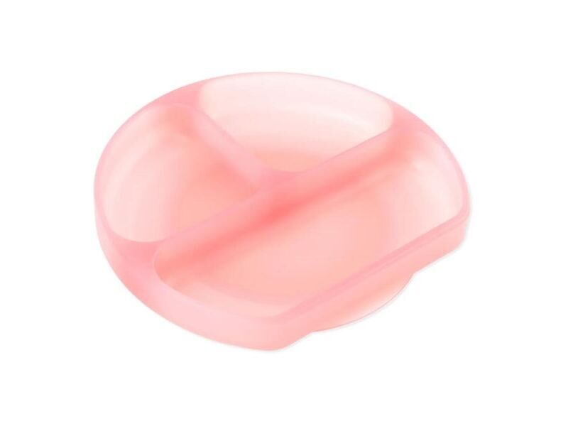 Bumkins Silicone Grip Dish Pink Jelly