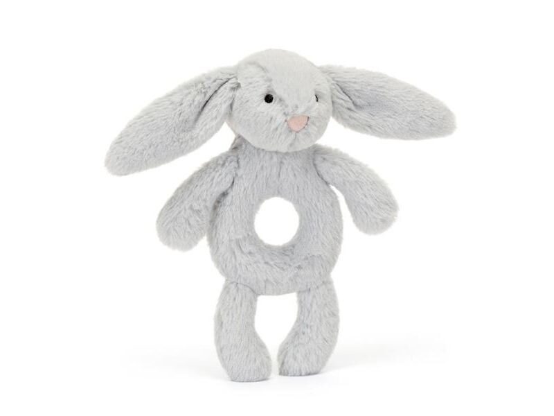 Jellycat Bashful Ringrassel Hase silber